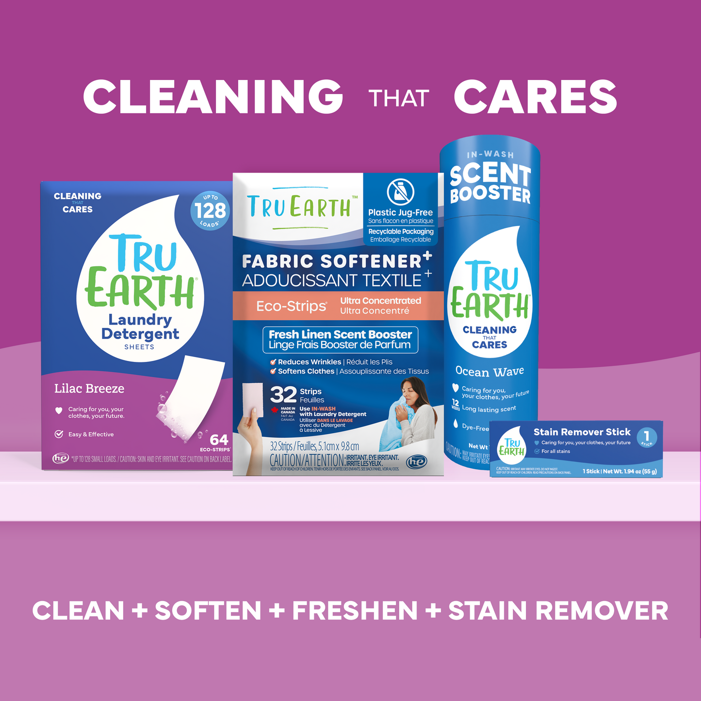 TruEarth Laundry Detergent Family || 64 Strips
