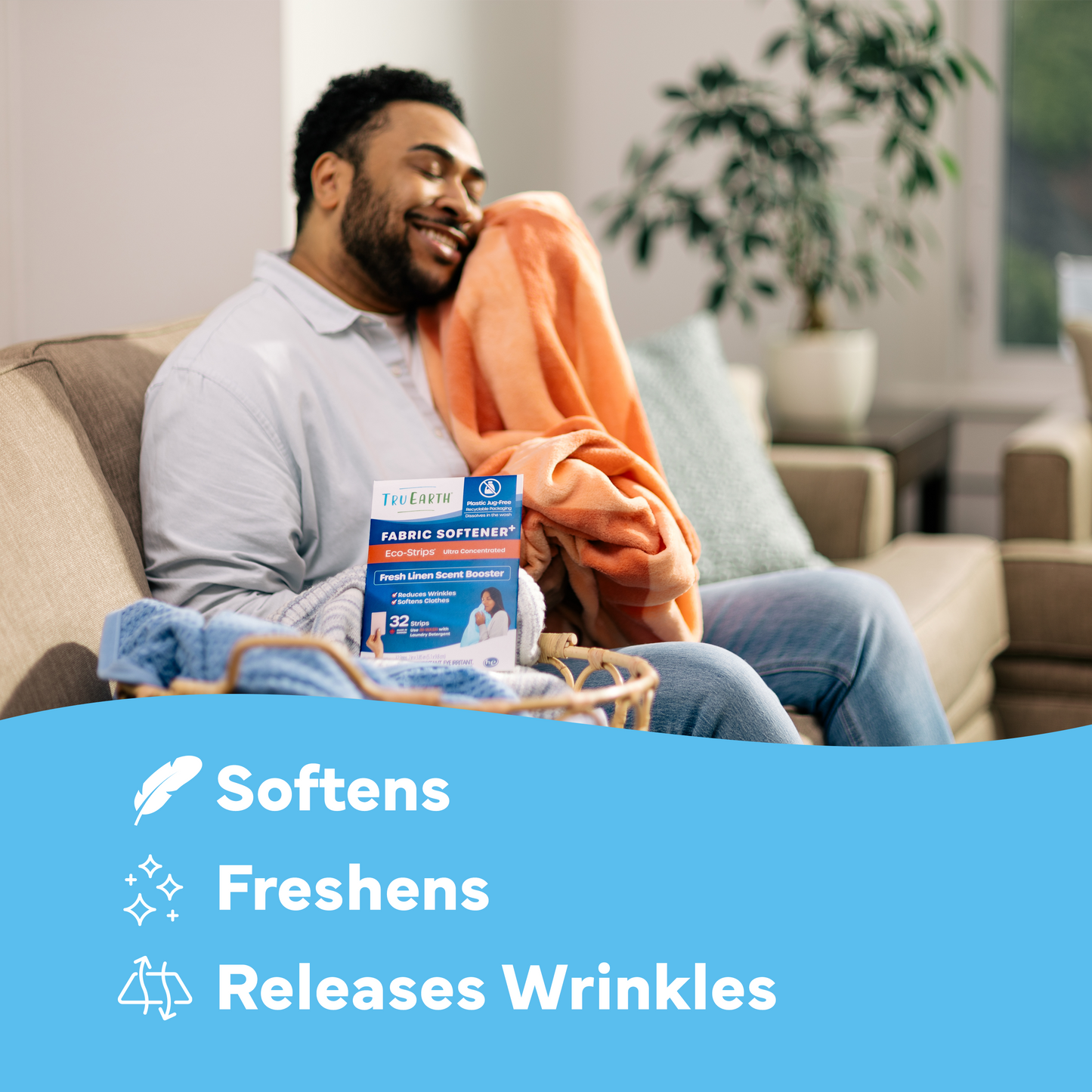 Tru Earth Fabric Softener+ with Wrinkle Release